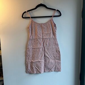 Brandy Melville Floral Pink Spaghetti Strap Dress ONE SIZE